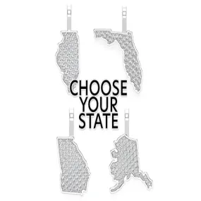 0.20CTW Choose Your State Map Pendant