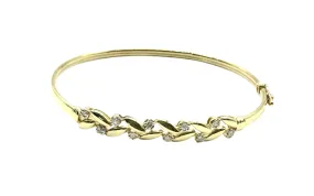 14 KY 10 Point Diamond Leaf  Bracelet