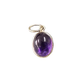 14k Gold Amethyst Stone Pendant