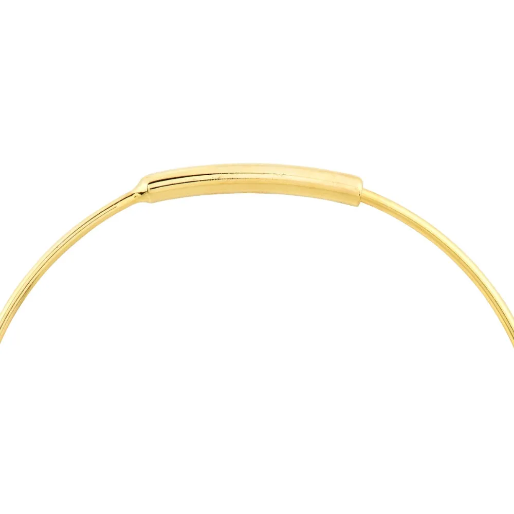 14k Gold Endless Wire Hoop Earrings