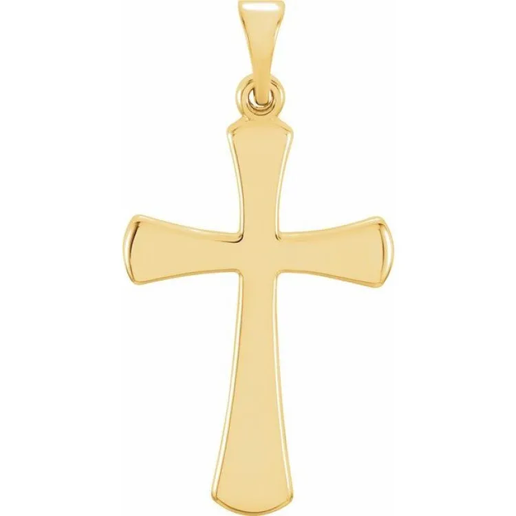 14K Yellow 21x14 mm Cross Pendant