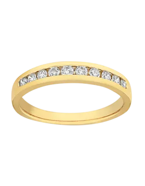 18ct Yellow Gold Diamond Set Wedding Band - 704651