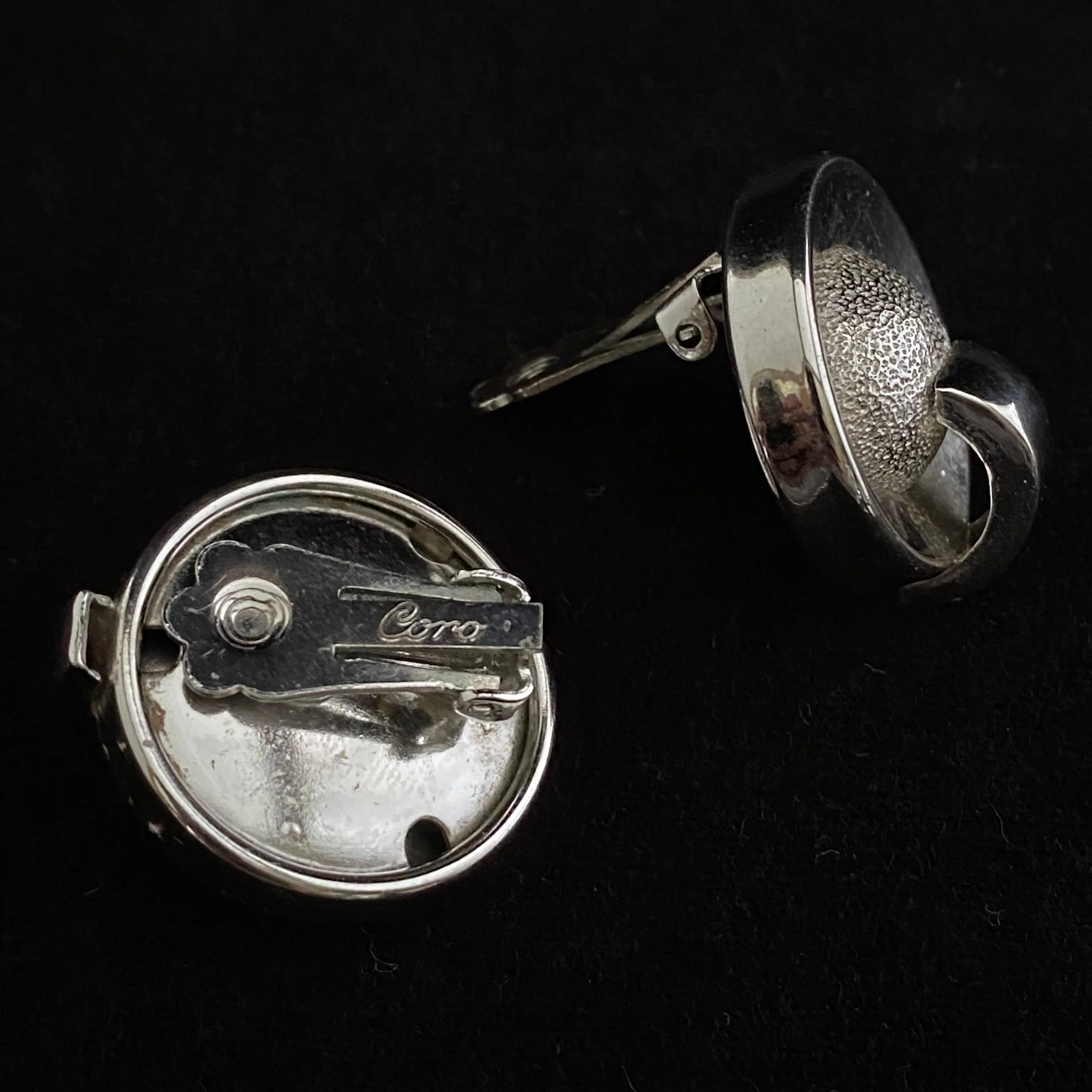 1950s Coro Silver Space Age Earrings