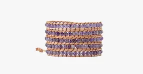 4MM Amenthyst Natural Stone Wrap Bracelet