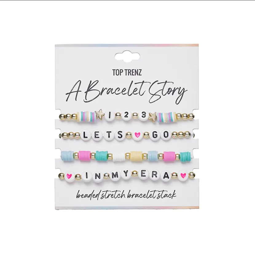 A Bracelet Story - Eras Edition Beaded Stretch Bracelets (4 bracelets per card)