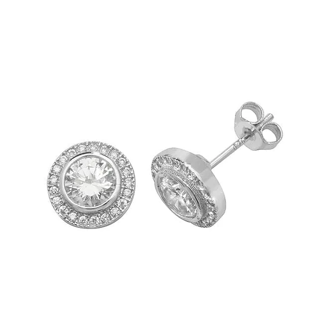 Acotis Silver Stud Earrings Zirconia G51083