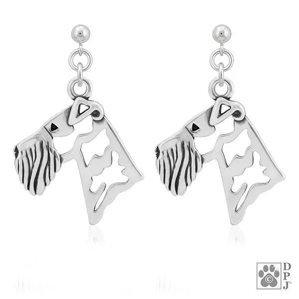 Airedale Terrier Head, Earring