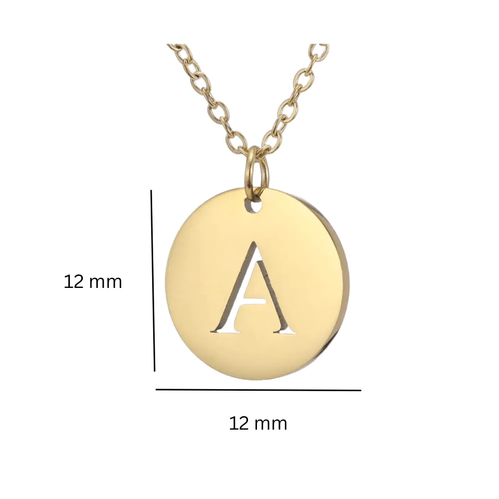 Alphabet Necklace Gold Plated - Letter I