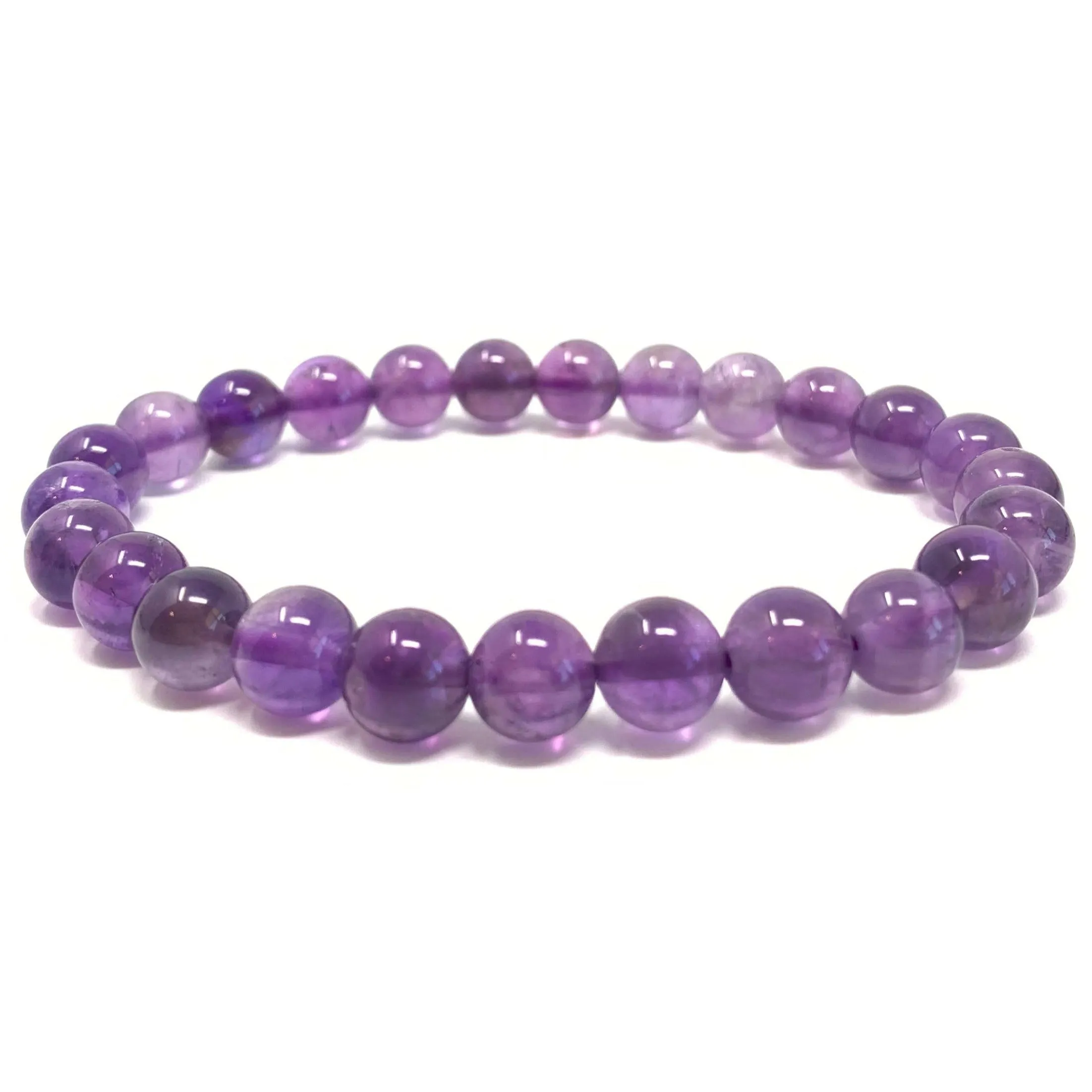 Amethyst Beaded Crystal Bracelet