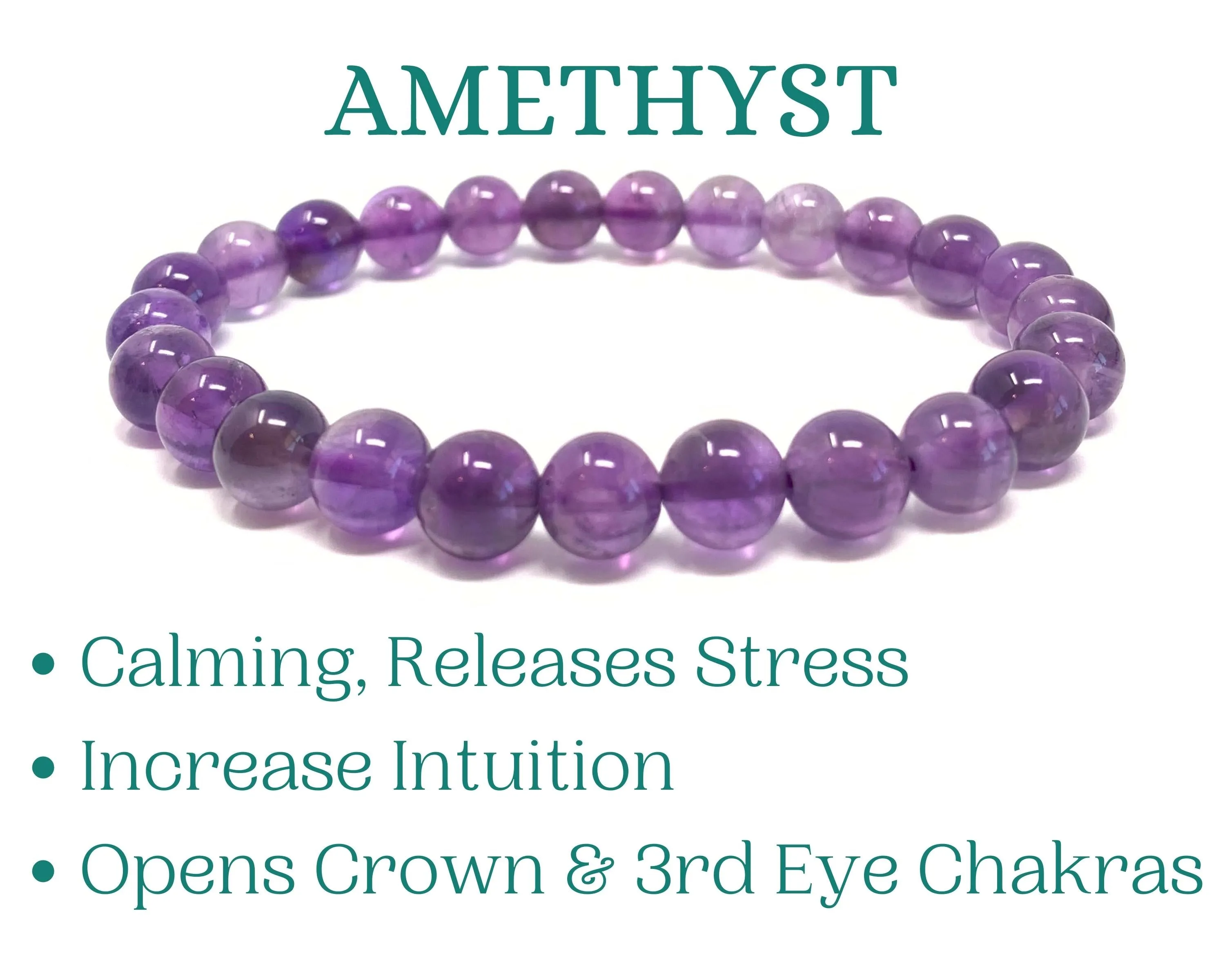 Amethyst Beaded Crystal Bracelet