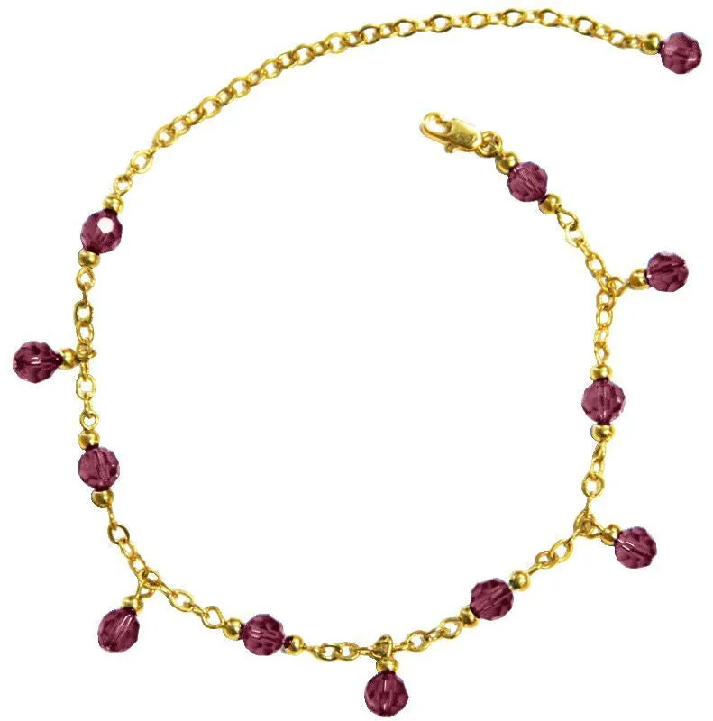 Anklet Gold Dangling Beads