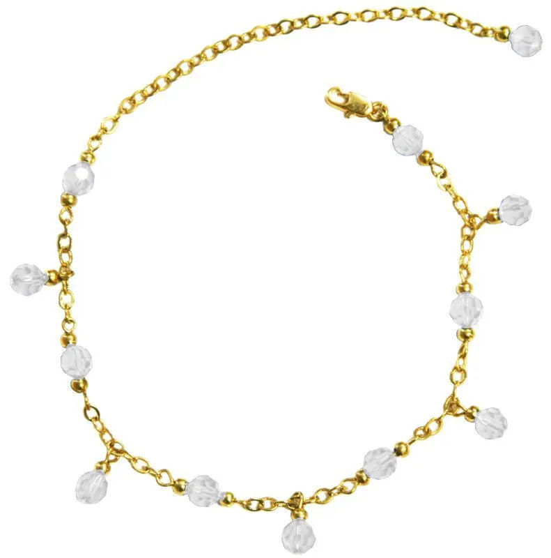 Anklet Gold Dangling Beads