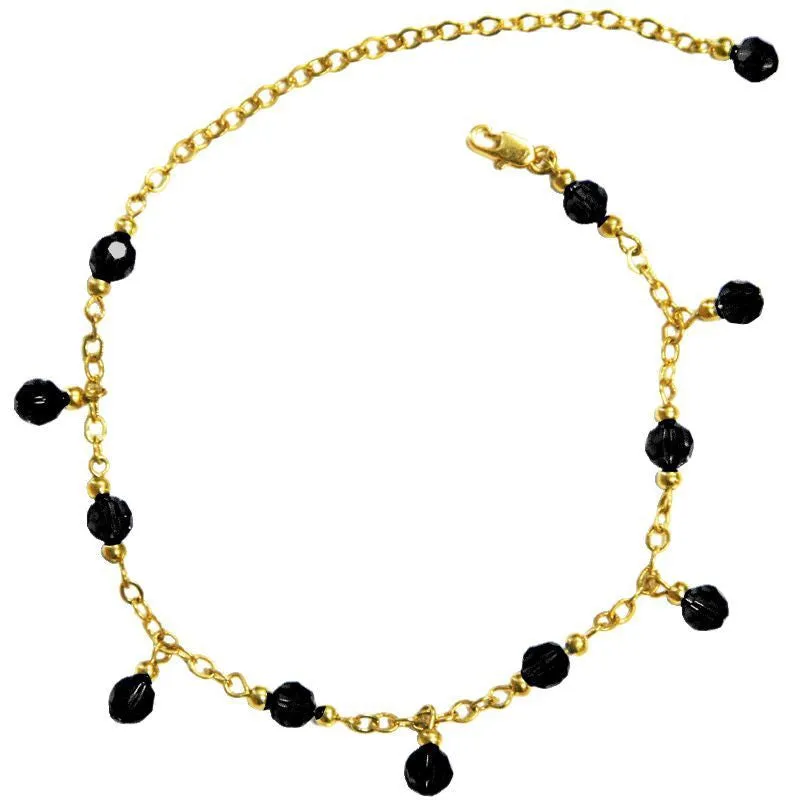 Anklet Gold Dangling Beads