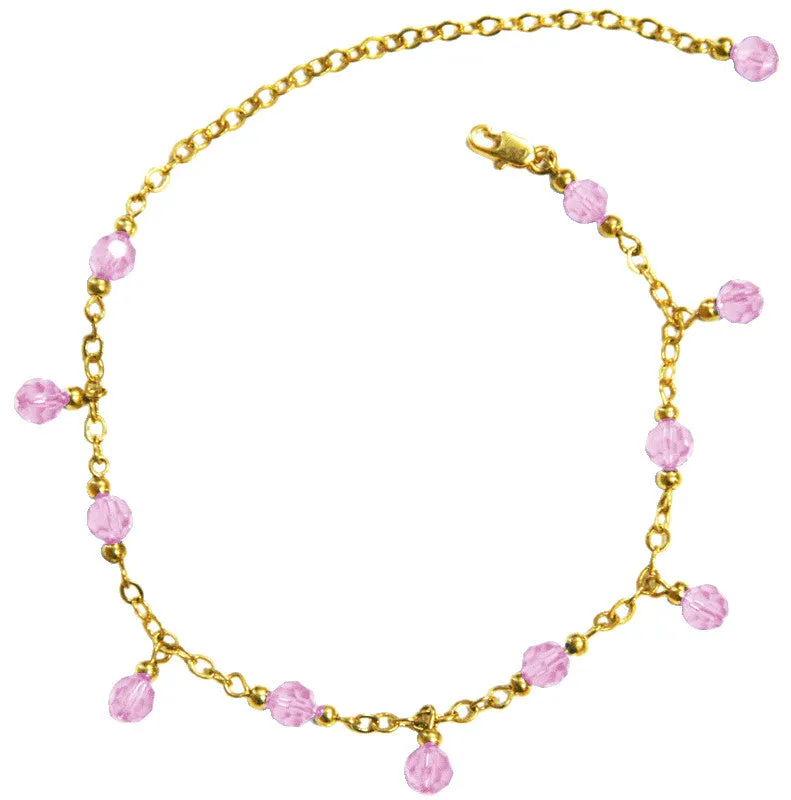 Anklet Gold Dangling Beads