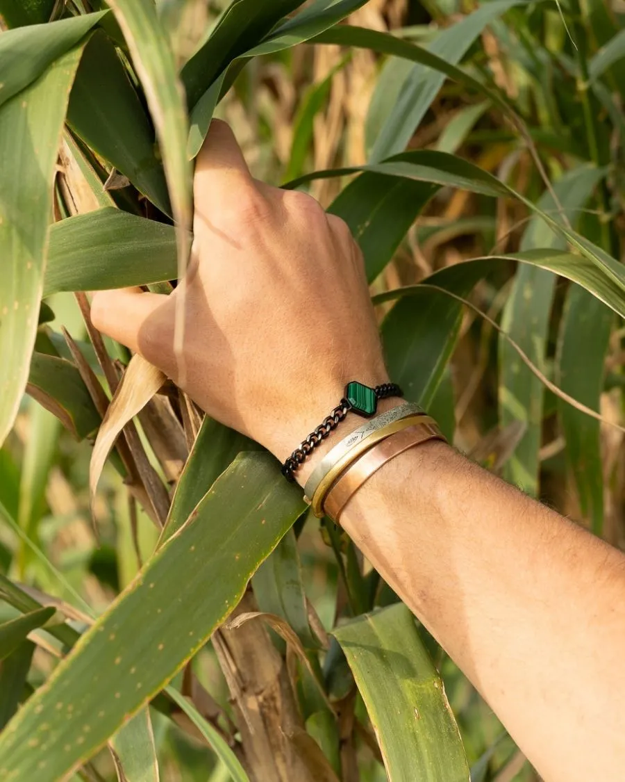 Armband - Malachite - Schwarz - Für Ihn