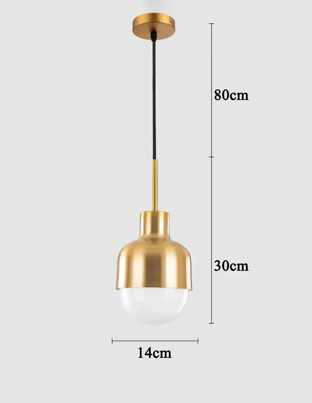 Aroldo Scandinavian Modern Acorn Pendant Lamp