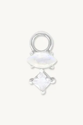 Astrid Marquise Moonstone Silver Charm