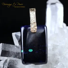 Azurite Light Language Crystal Pendant ™ 14k