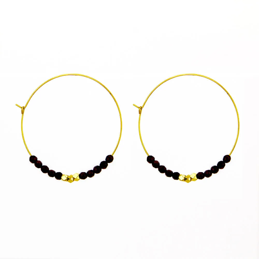 Beaded Hoop Earrings