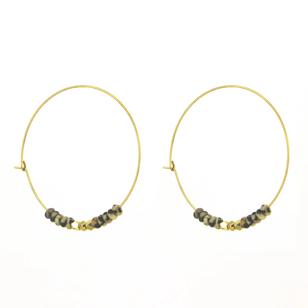 Beaded Hoop Earrings