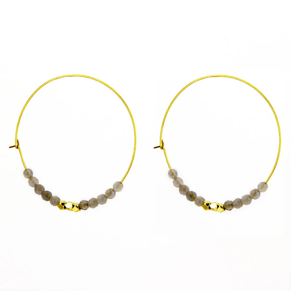 Beaded Hoop Earrings