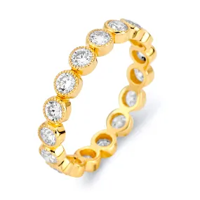 Bezel Set Diamond Eternity Band.