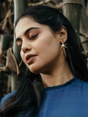 Bindu Madhavi In Pearl Sunflower Big Hoop Earring