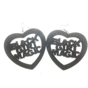 Black Girl Magic With Love Earrings