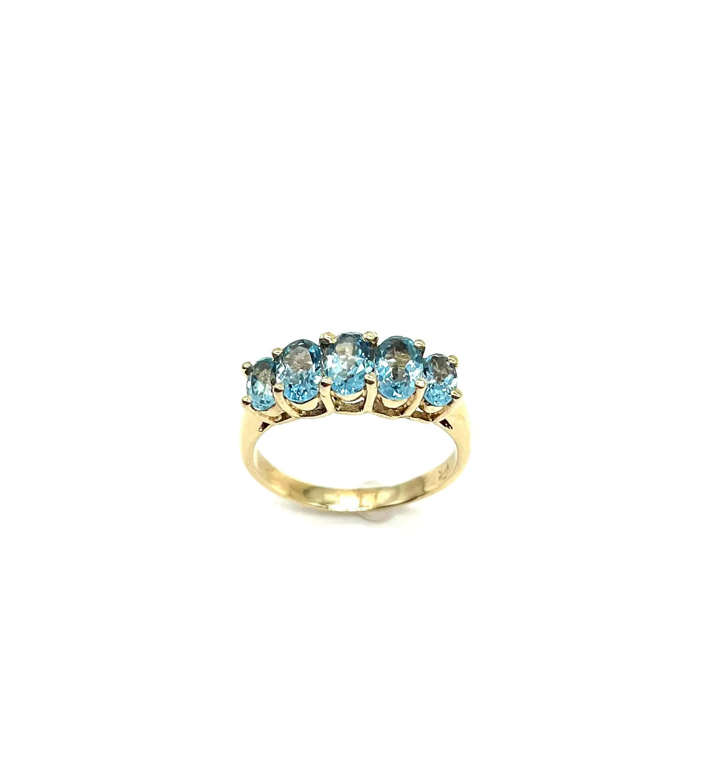 Blue Topaz Bridge Ring