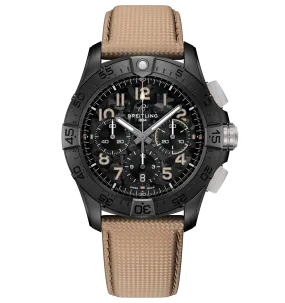 Breitling Avenger B01 Chronograph 42 Night Mission Watch with Leather Strap