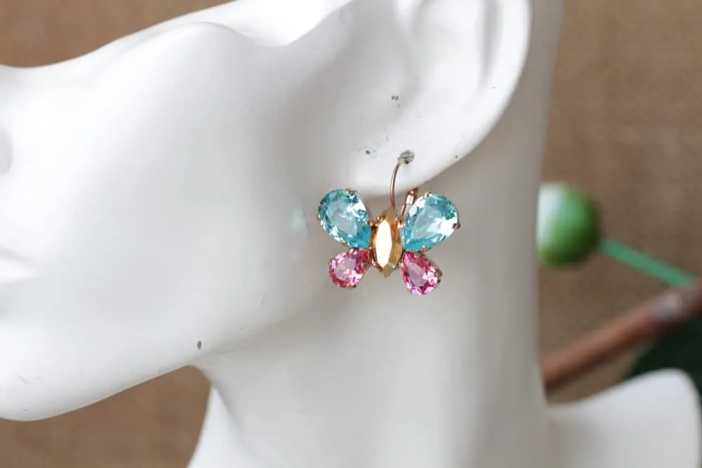 BUTTERFLY CRYSTAL EARRINGS