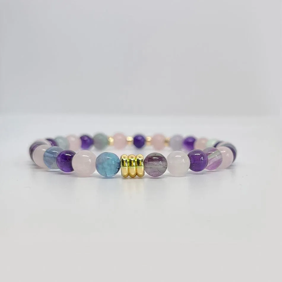 Calm & Balance with Fluorite, Amethyst and Rose Quartz