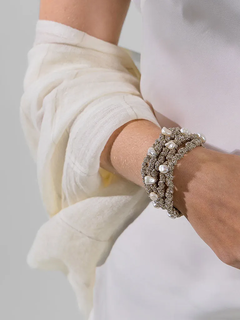 Celia Pearl Wrap Bracelet by MELA