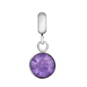 Children's 'June Birthstone' Light Amethyst Coloured Crystal Drop Charm