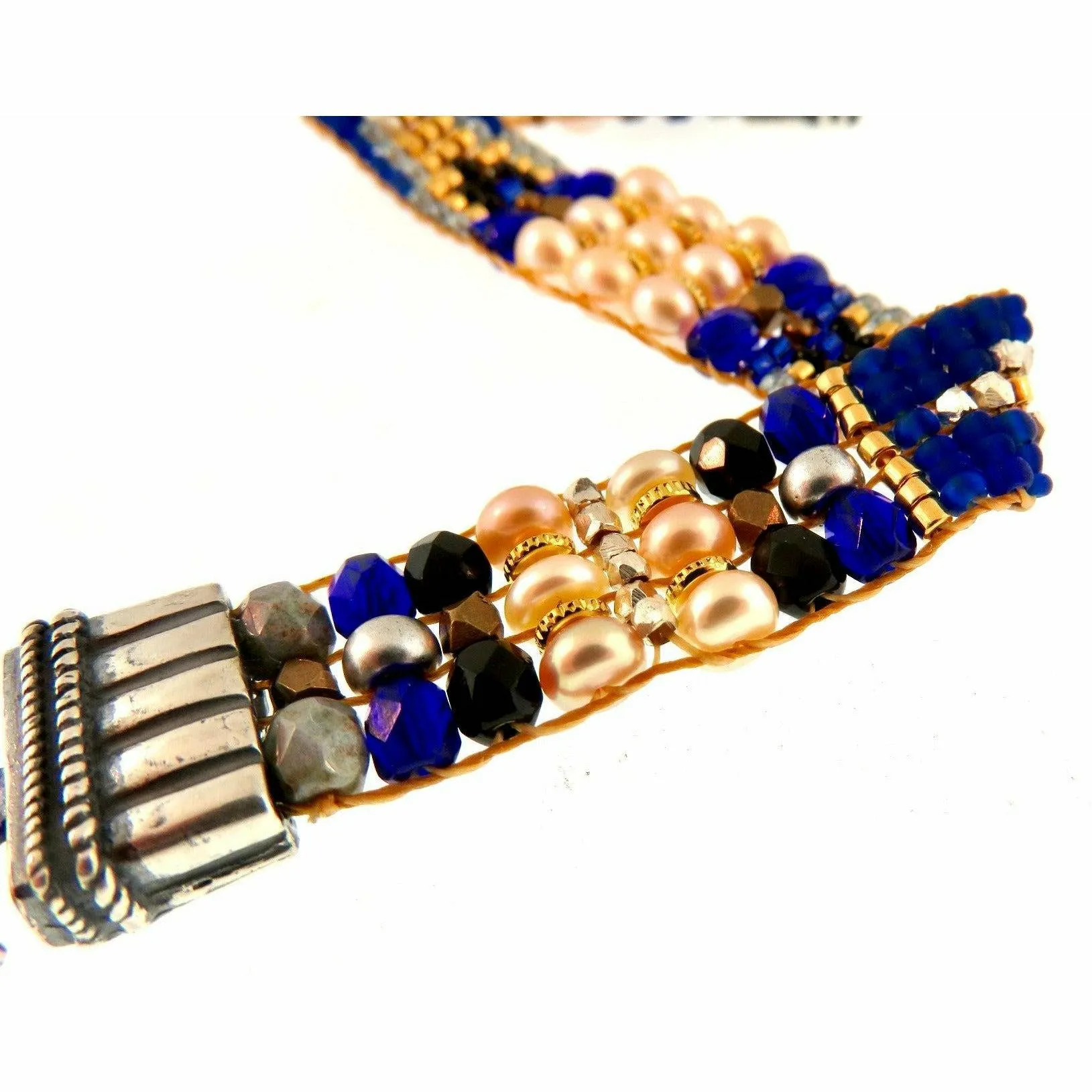 Chili Rose  "Midnight Blue " Tiffany  Bracelet by Adonnah Langer