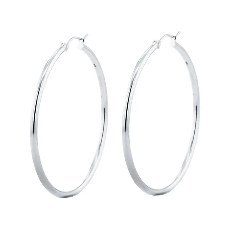 Classic Gold Hoop Earrings 2x50MM