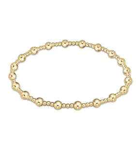 Classic Sincerity Pattern 4mm Bead Bracelet Gold