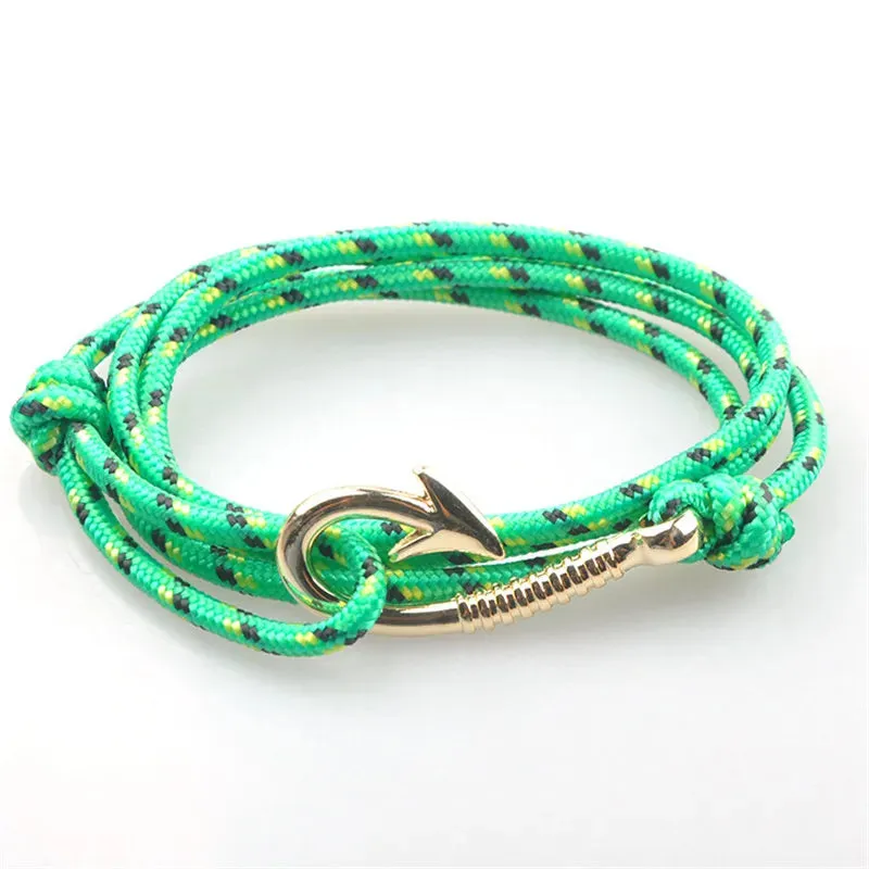 Clearance Sale Viking Hook Buckle Braided Rope Chain Bracelet Alloy Multilayer Bracelets Homme for Men Hands Jewelry Gift