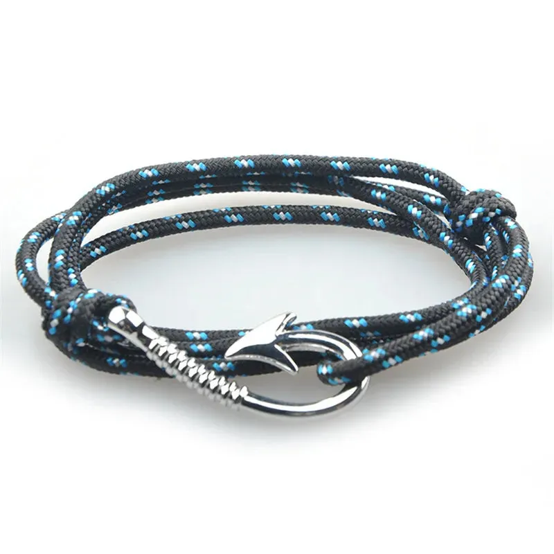 Clearance Sale Viking Hook Buckle Braided Rope Chain Bracelet Alloy Multilayer Bracelets Homme for Men Hands Jewelry Gift