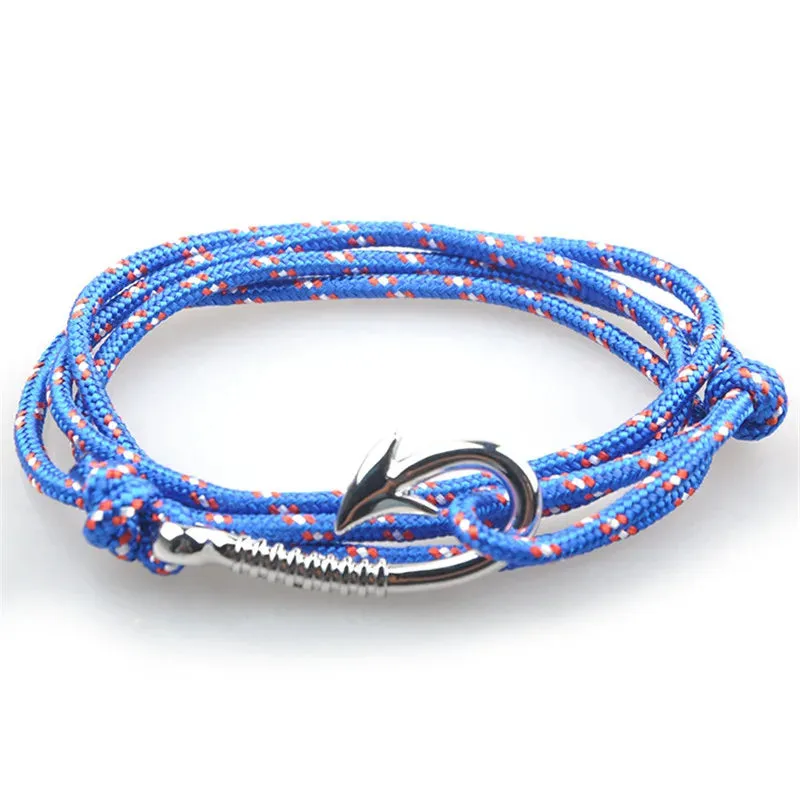 Clearance Sale Viking Hook Buckle Braided Rope Chain Bracelet Alloy Multilayer Bracelets Homme for Men Hands Jewelry Gift