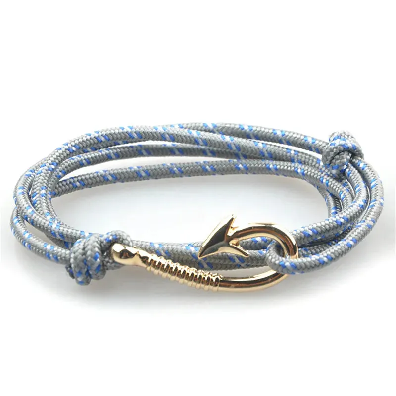 Clearance Sale Viking Hook Buckle Braided Rope Chain Bracelet Alloy Multilayer Bracelets Homme for Men Hands Jewelry Gift