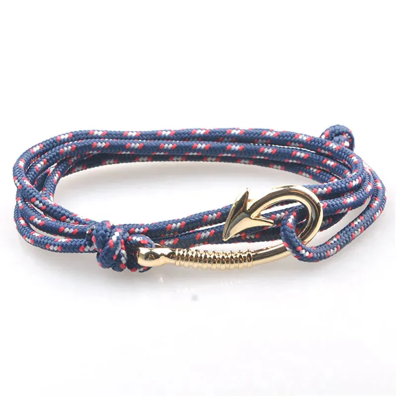 Clearance Sale Viking Hook Buckle Braided Rope Chain Bracelet Alloy Multilayer Bracelets Homme for Men Hands Jewelry Gift