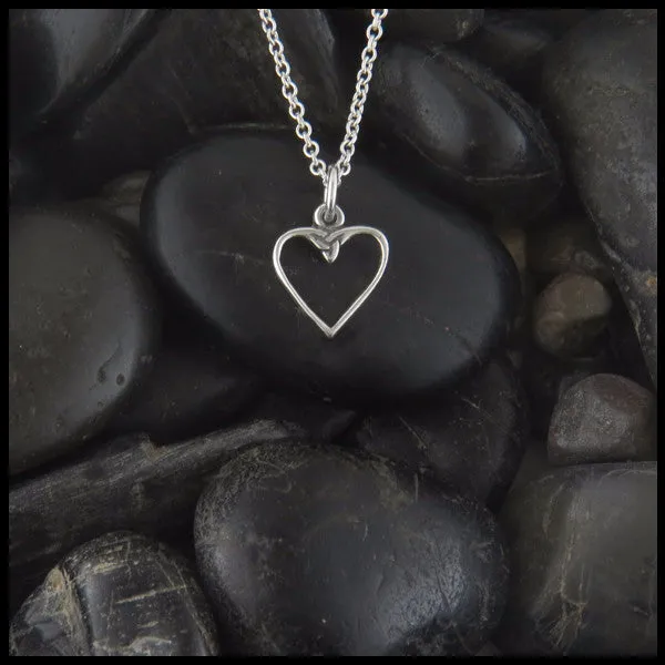 Colleen's Heart Pendant and Earring Set in Silver