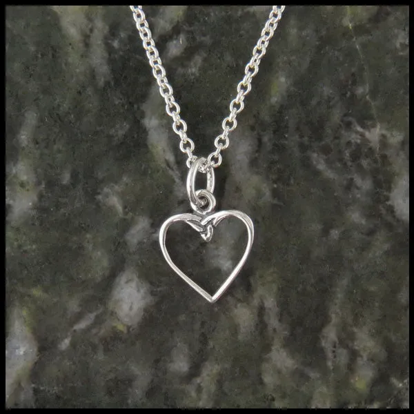 Colleen's Heart Pendant and Earring Set in Silver