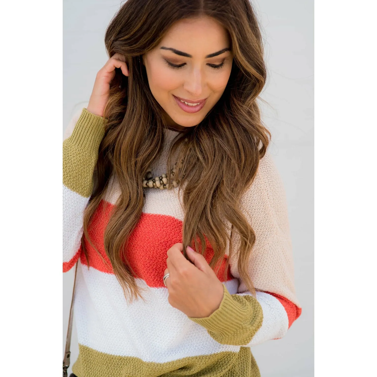 Color Blocked Lightweight Sweater