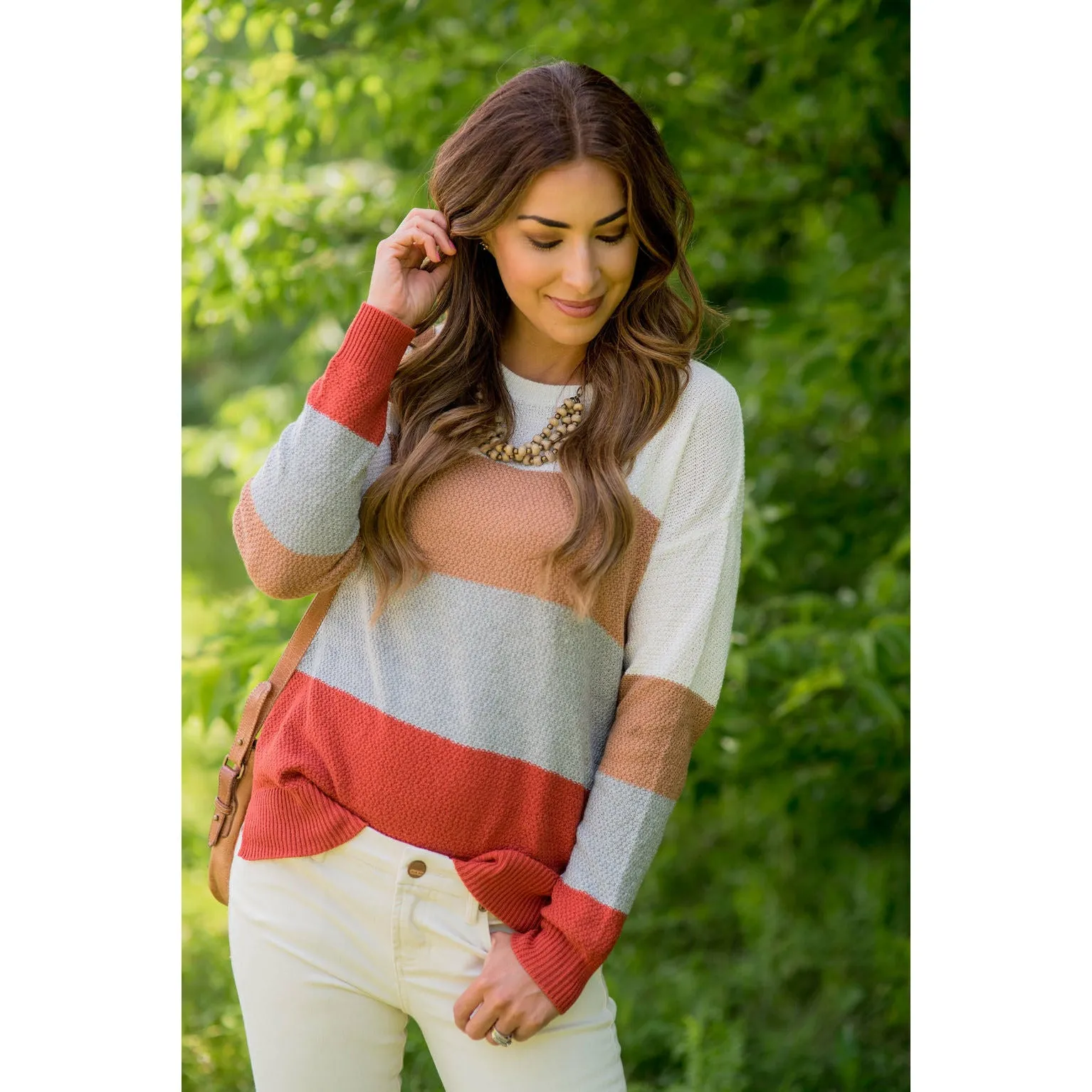 Color Blocked Lightweight Sweater