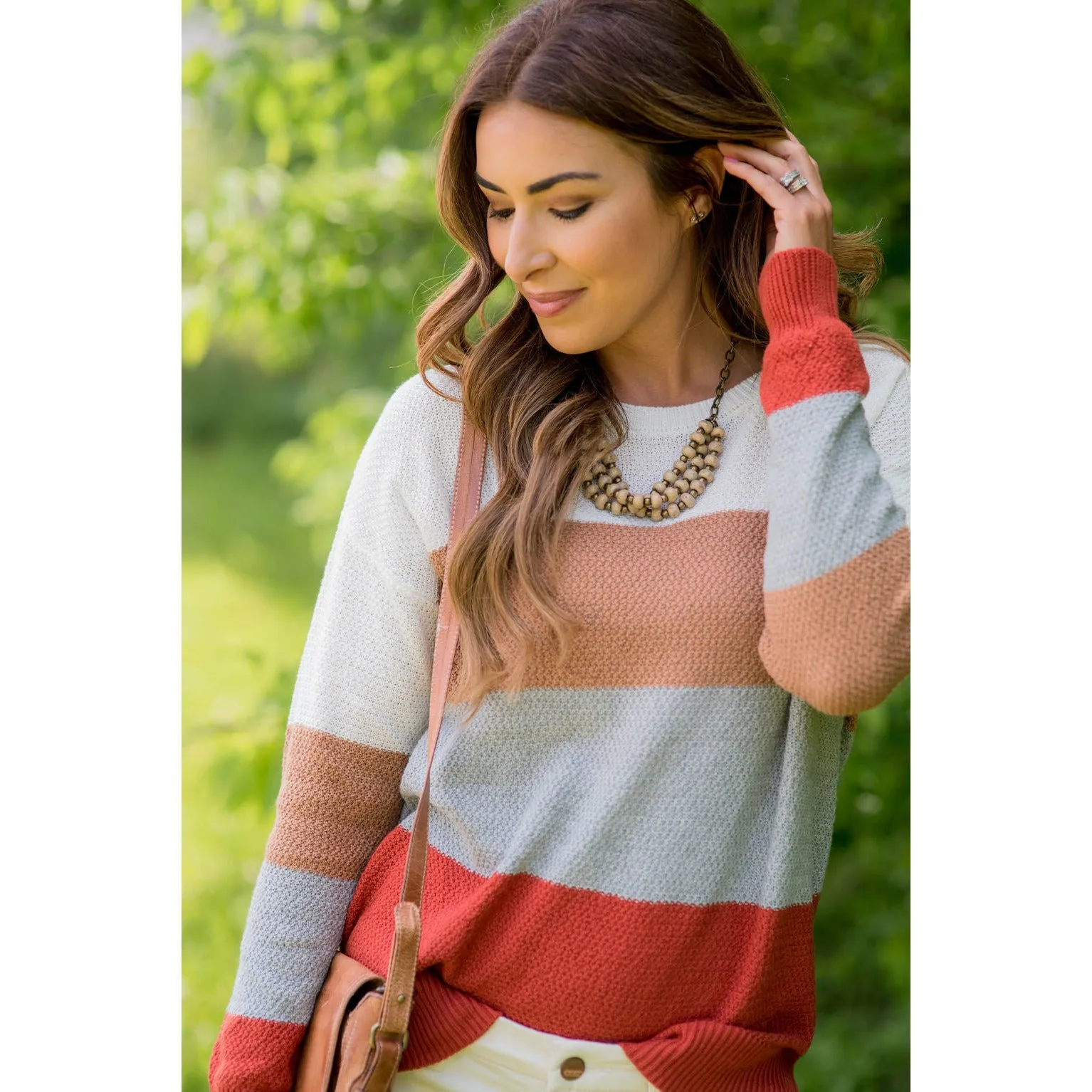 Color Blocked Lightweight Sweater