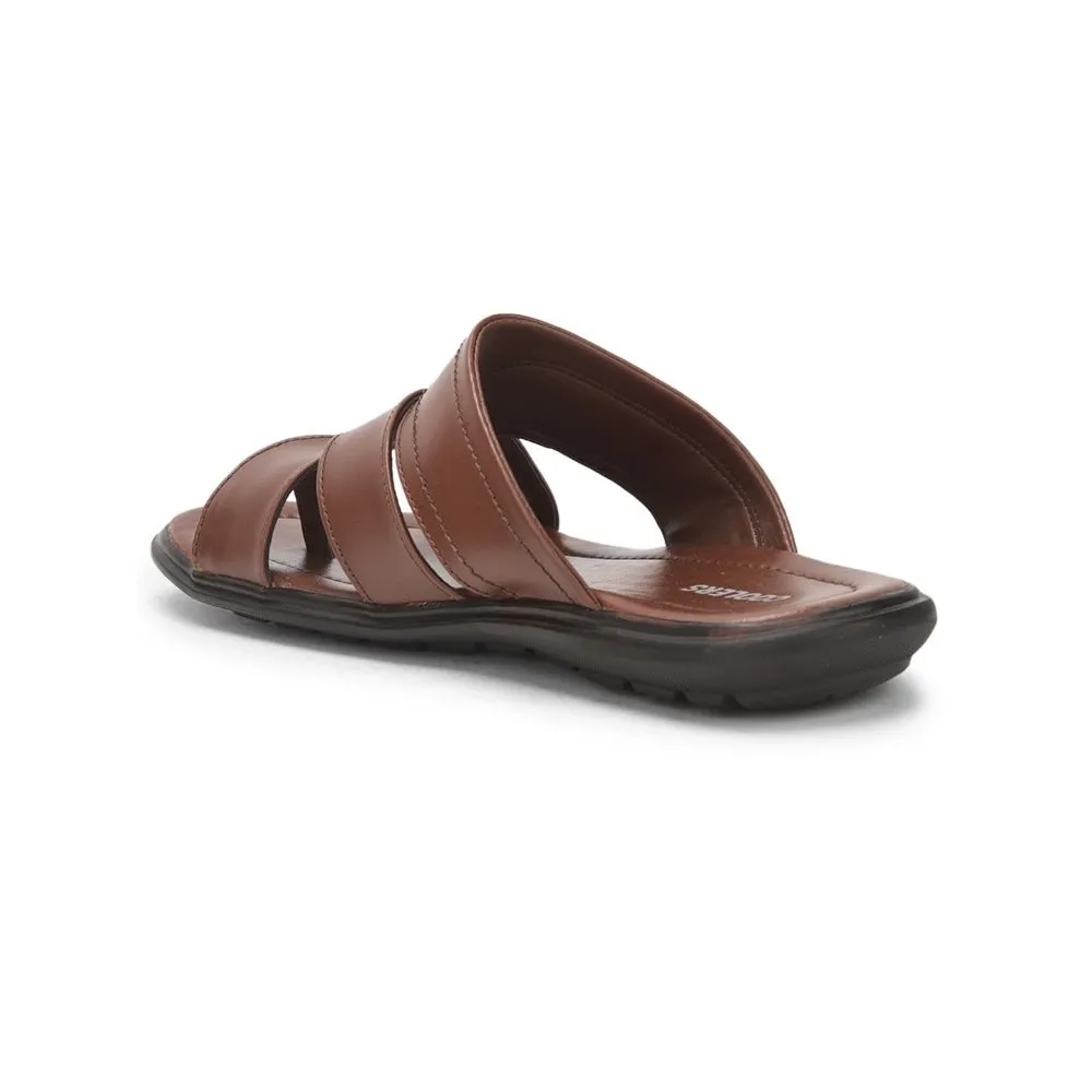 Coolers Casual Tan Toe Ring Slipper For Men LG-735 By Liberty