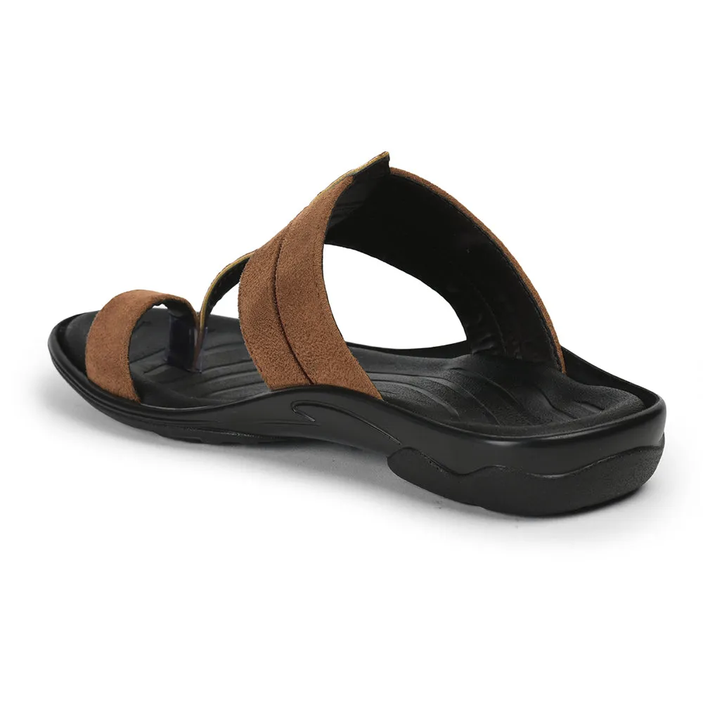 Coolers Casual Tan Toe Ring Slipper For Men OLP-6 By Liberty