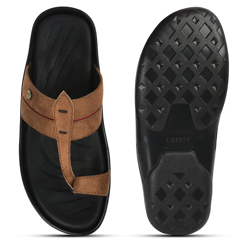 Coolers Casual Tan Toe Ring Slipper For Men OLP-6 By Liberty